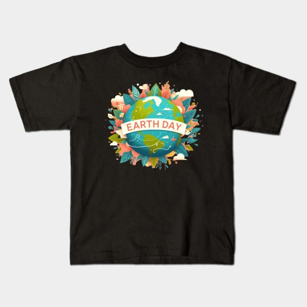 earth day Kids T-Shirt by Anthony88